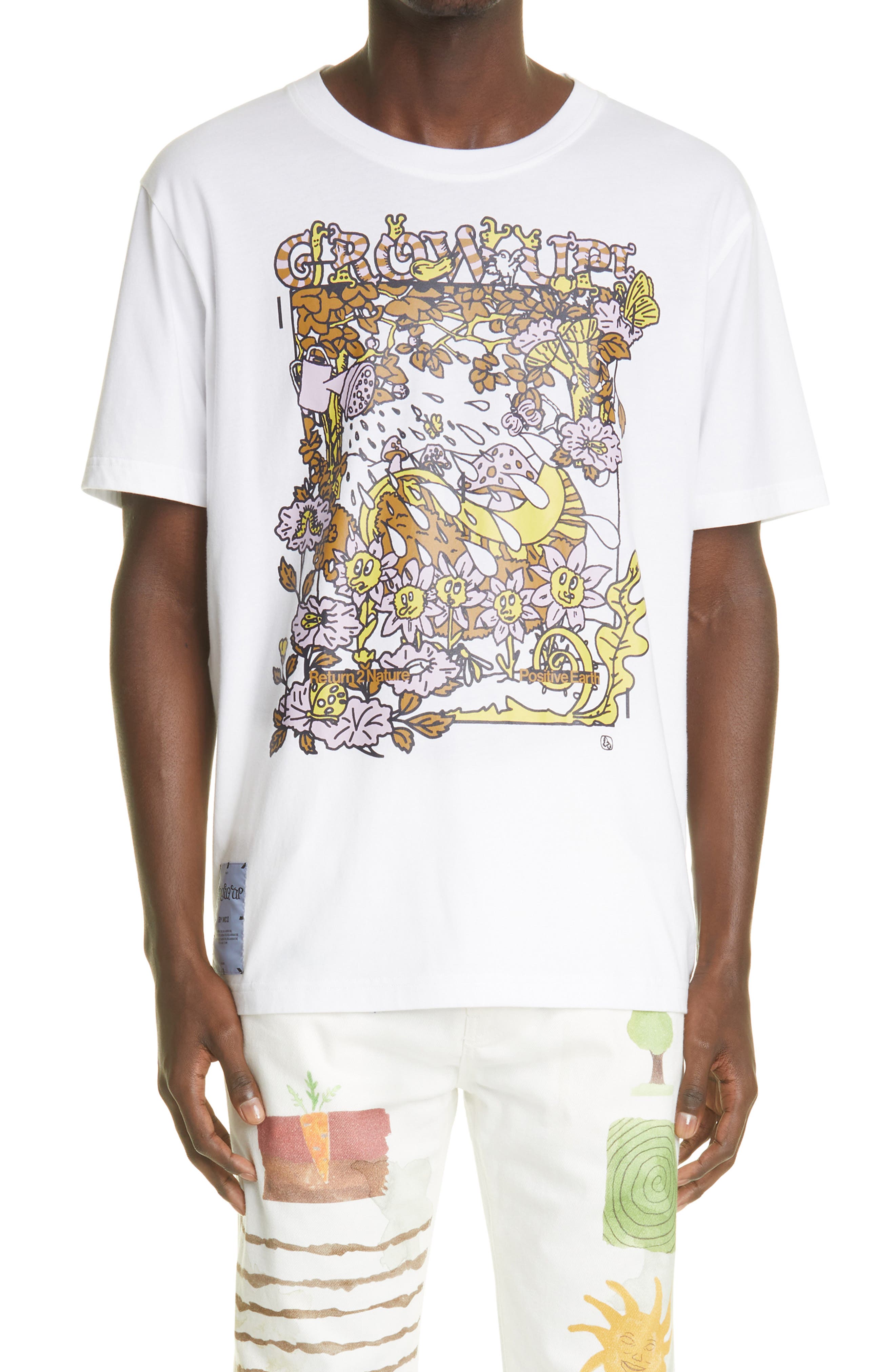 MCQ Grow Up Graphic Tee in Optic White at Nordstrom