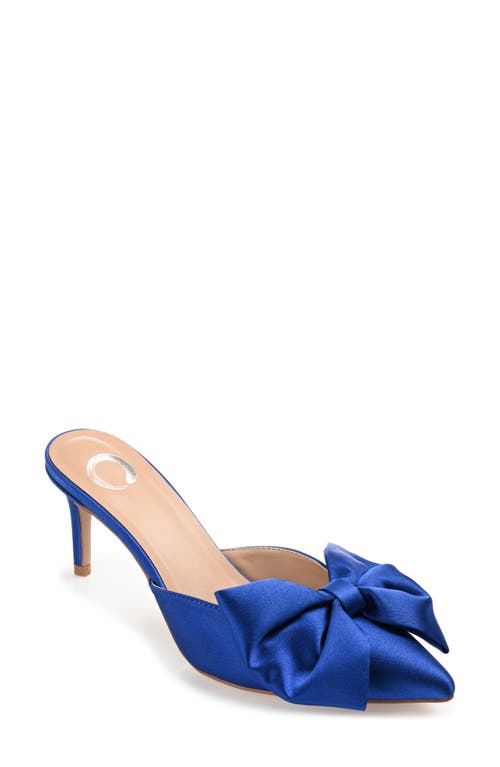 Shop Journee Collection Tiarra Bow Mule In Blue