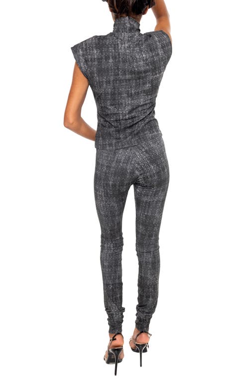 Dai Moda Knit Turtleneck Top In Charcoal