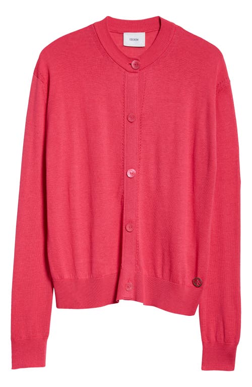 Silk & Cotton Convertible Cardigan in Hot Pink