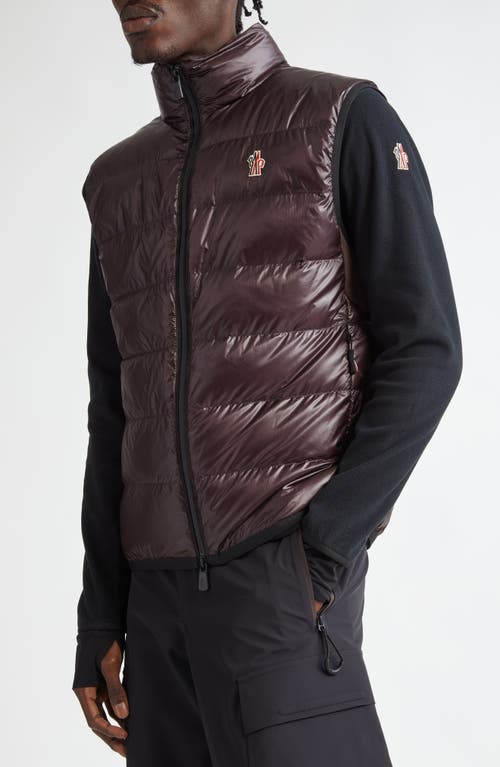 Shop Moncler Day-namic Quilted Down & Knit Vest In Dark Red