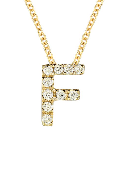 Bony Levy 18k Gold Pavé Diamond Initial Pendant Necklace In 18k Yellow Gold - F