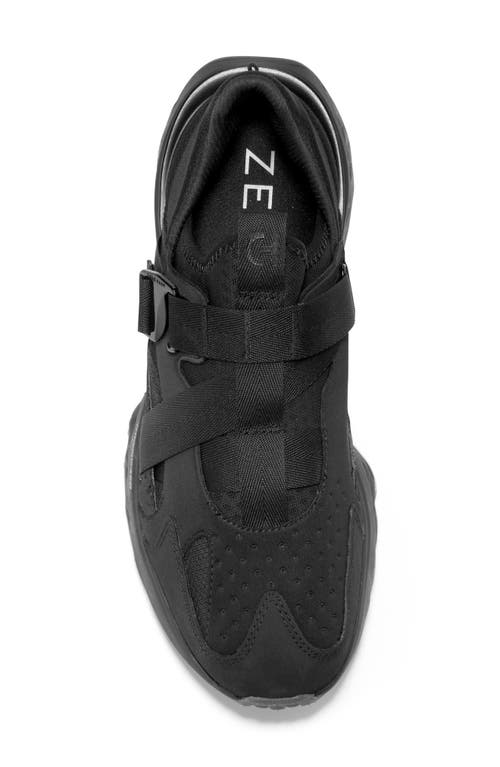 Cole Haan 5.zerogrand Monk Strap Running Sneaker In Black/black/black