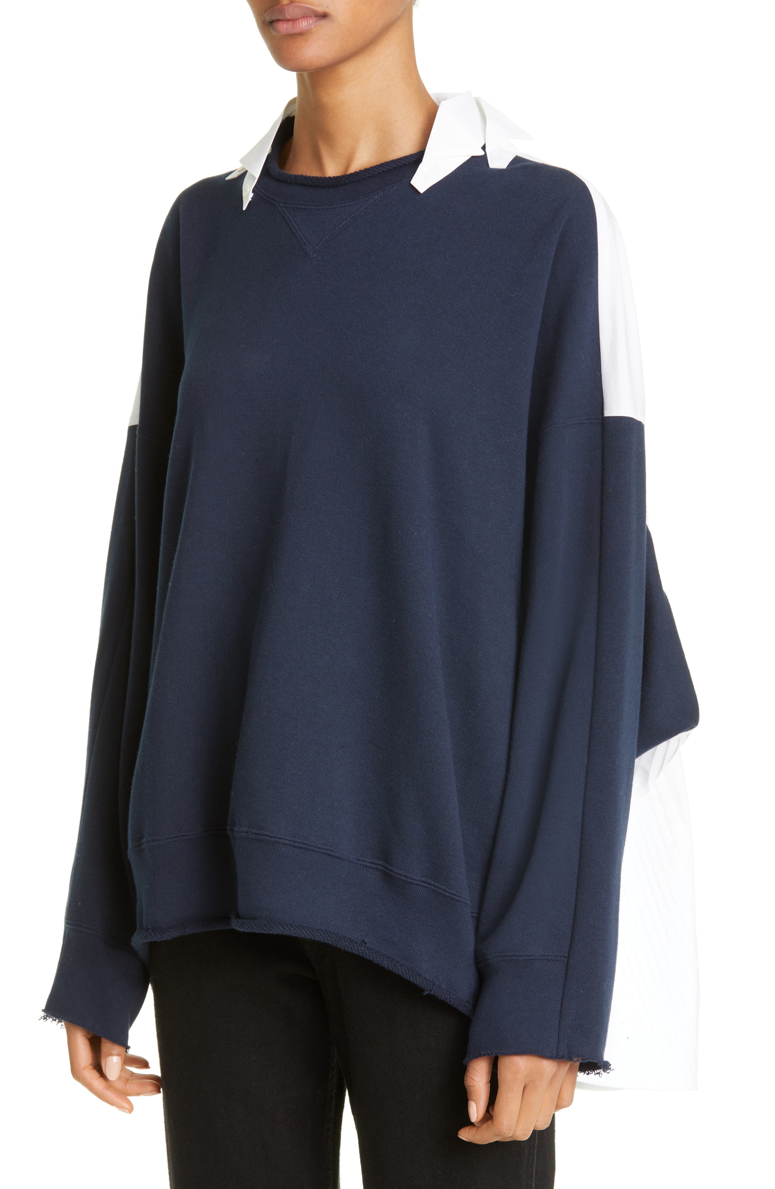 Undercover Mixed Media Sweatshirt Nordstrom