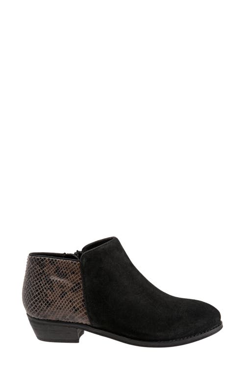 Shop Softwalk ® 'rocklin' Bootie In Black Suede/snake Print