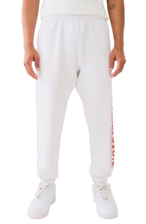 Shop True Religion Brand Jeans Relaxed Icon Sweatpants In Optic White