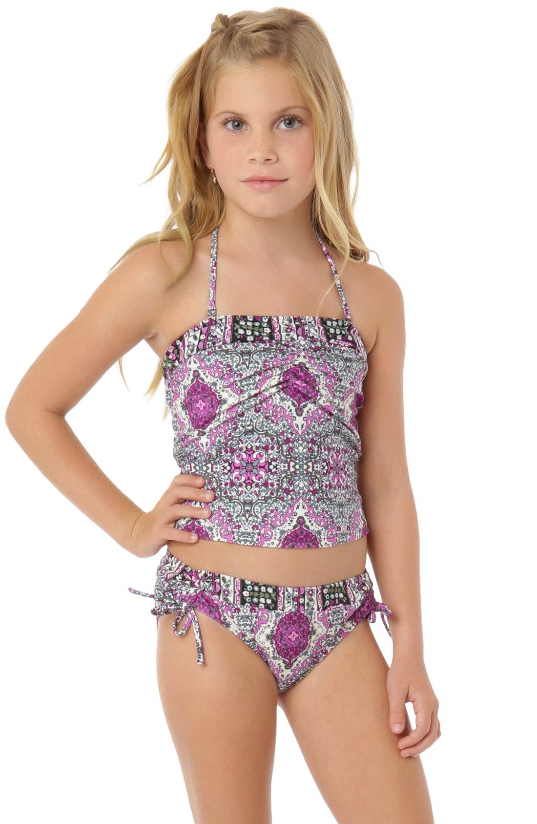 O'Neill 'Mandala' TwoPiece Tankini Swimsuit (Little Girls & Big Girls