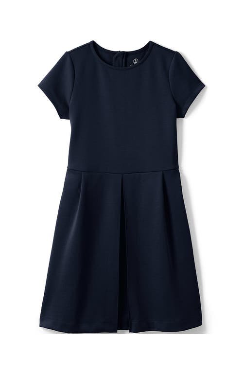 LANDS' END LANDS' END GIRLS SHORT SLEEVE PONTE DRESS