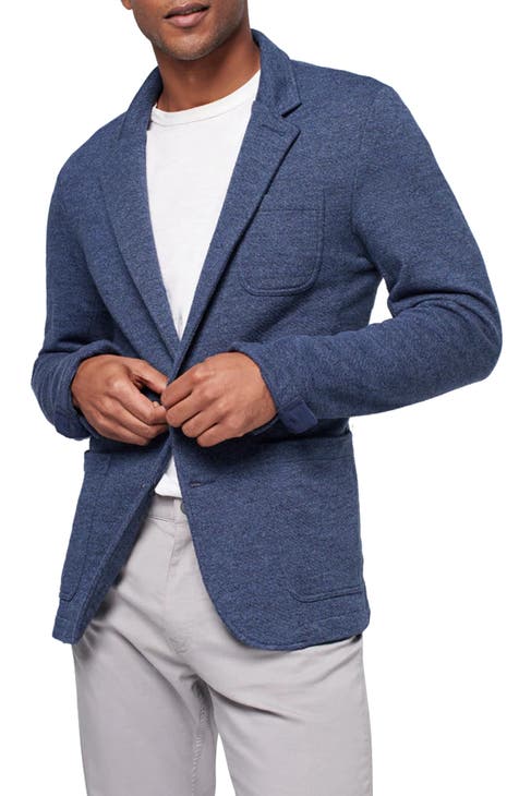 Men's Luxury Navy Blue Wool Blazer