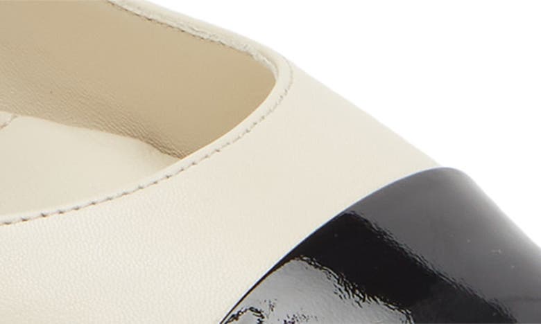 Miu Miu Embellished Leather Slingback Pumps In Avorio/ Nero