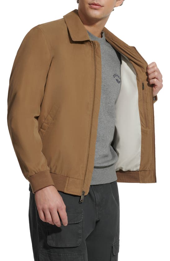 Dockers Micro Twill Golf Bomber Jacket In Brown