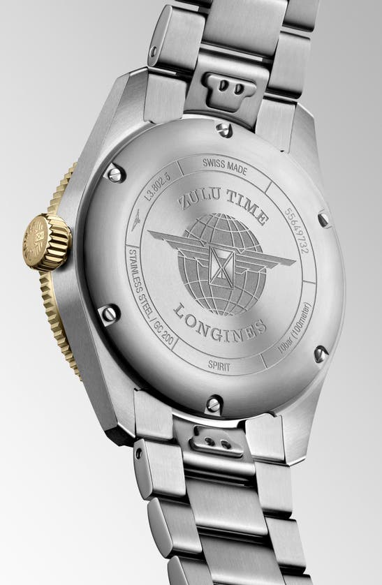 Shop Longines Spirit Zulu Bracelet Watch, 39mm In Anthracite