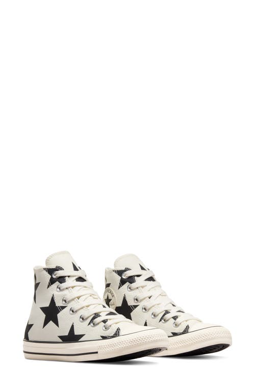 Converse Chuck Taylor All Star High Top Sneaker in Egret/Black/Egret at Nordstrom, Size 6