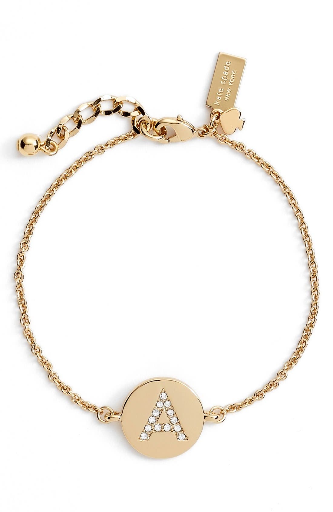 kate spade new york 'north court' pavé initial charm bracelet Nordstrom