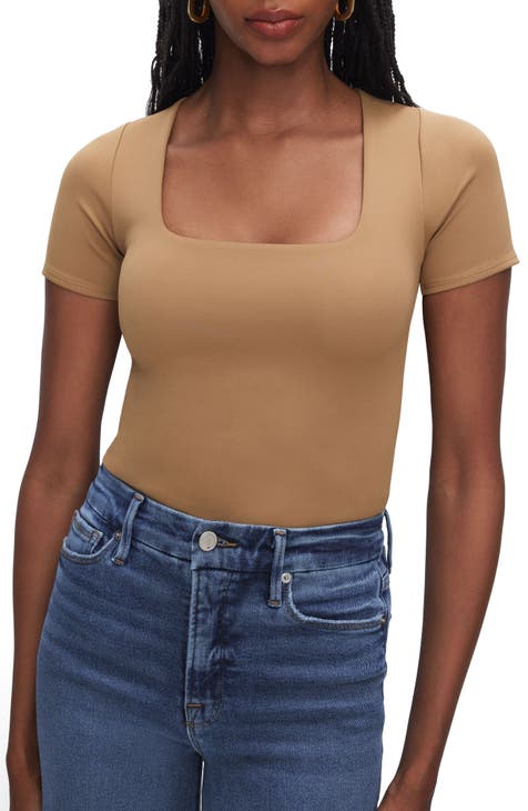 Modern Scuba Short Sleeve Bodysuit (Regular & Plus Size)