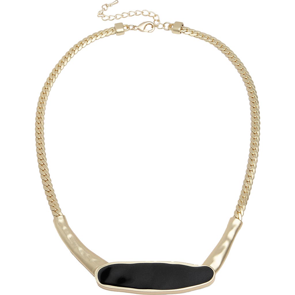 Saachi Herringbone Chain Plated Collar Necklace In Gold