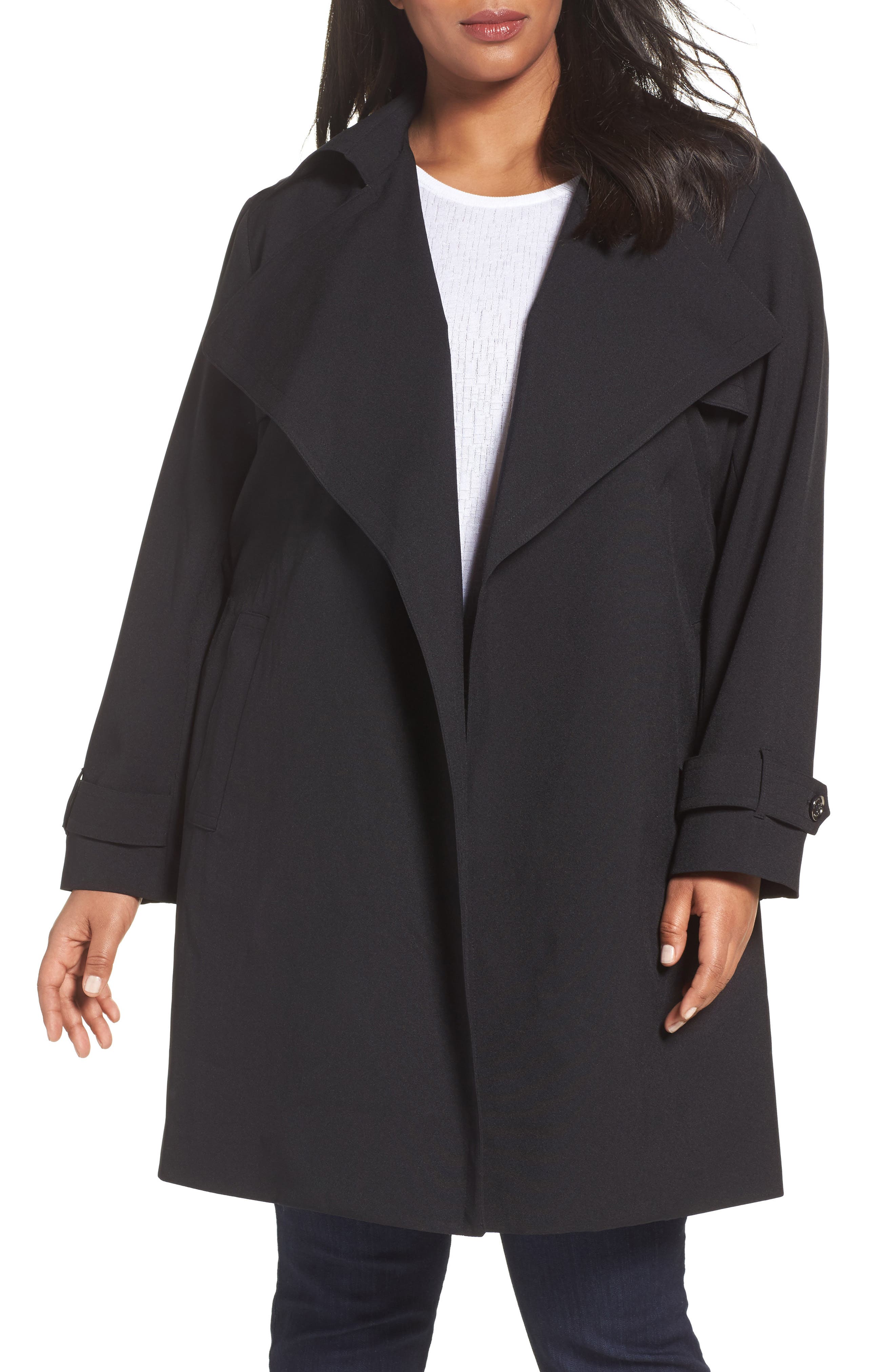 michael kors draped trench coat