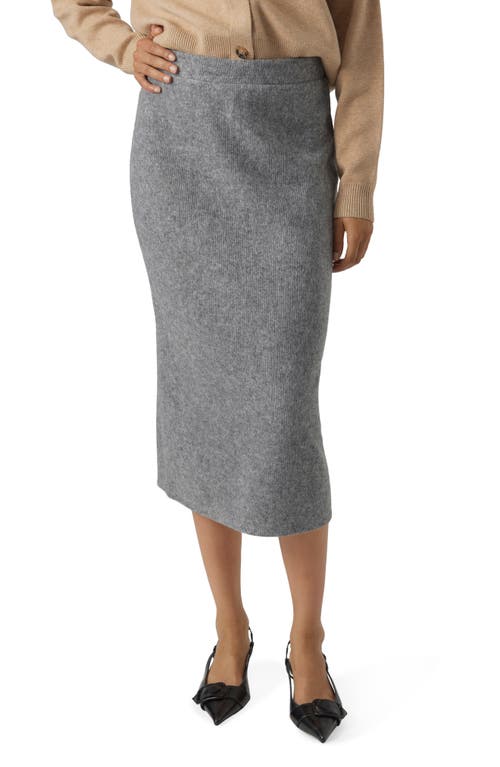 VERO MODA Blis Sweater Skirt in Light Grey Melange at Nordstrom, Size Small