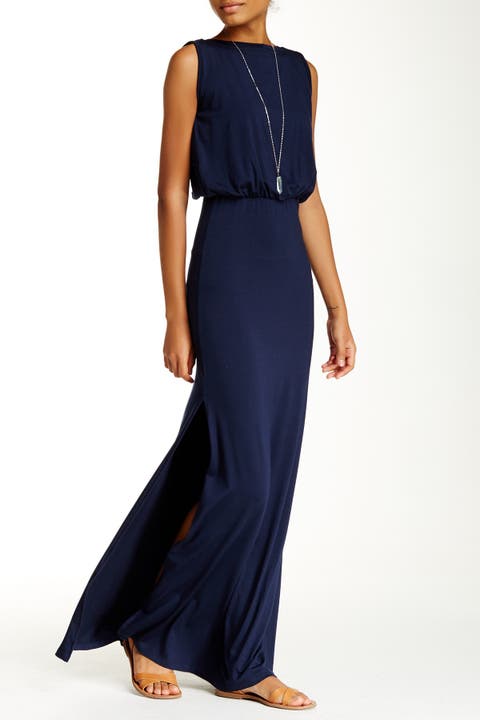 Sleeveless Blouson Maxi Dress