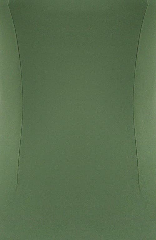 Shop House Of Cb Filomena Side Slit Matte Jersey Gown In Dill