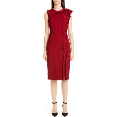 Jason Wu Collection Ruffle Sheath Dress, Red
