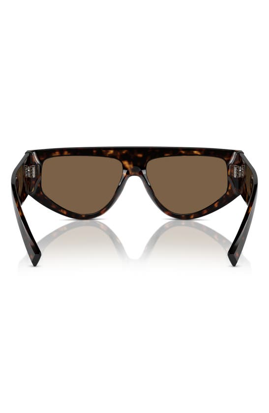 Shop Dolce & Gabbana 57mm Rectangular Sunglasses In Havana