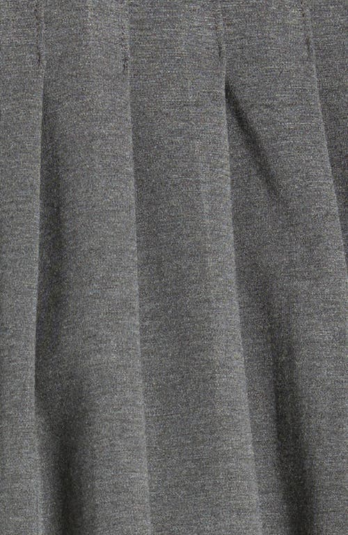 Shop Tractr Kids' Pleated Ponte Skirt In Heather Grey
