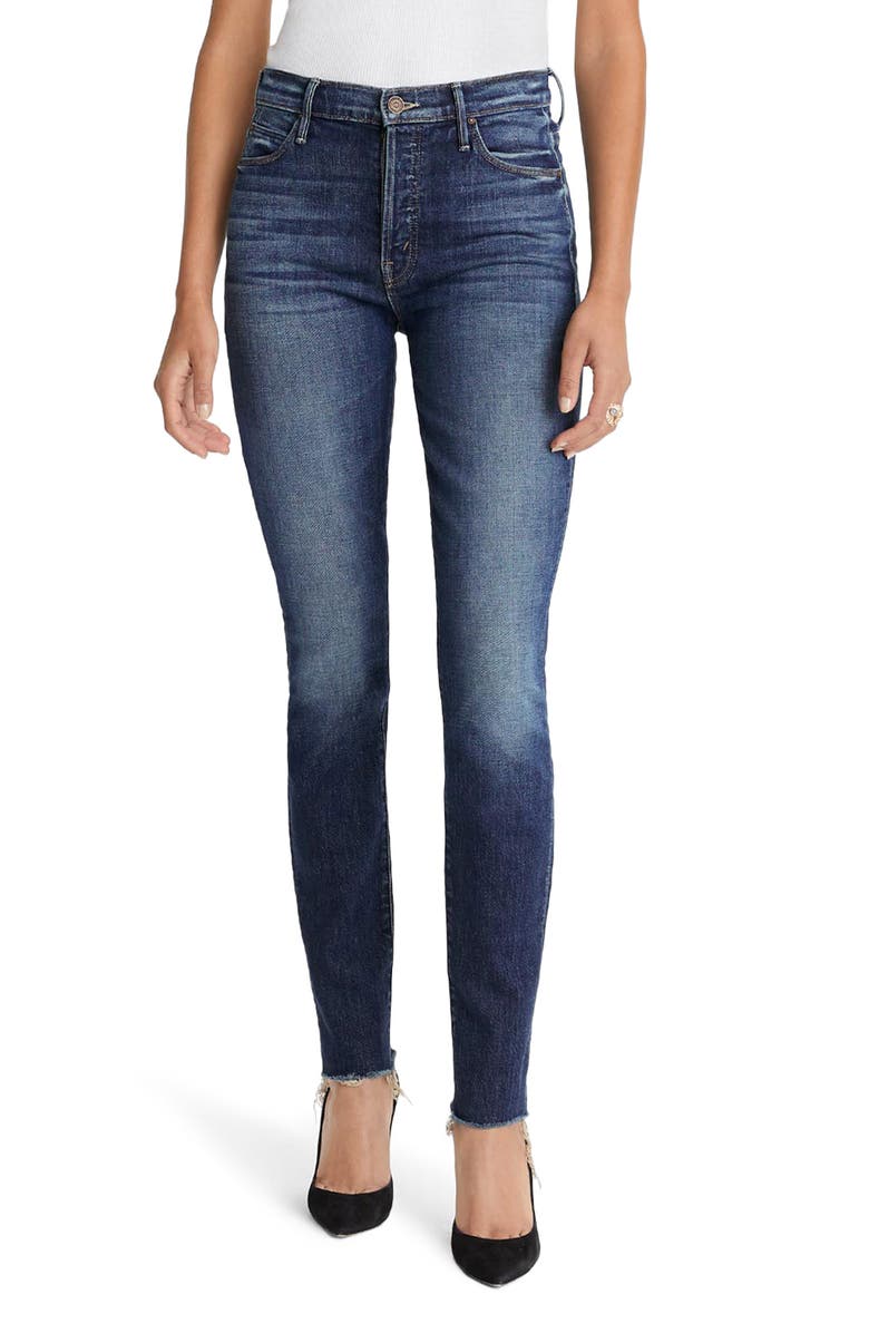 MOTHER The Stunner High Waist Fray Skinny Jeans (Roasting Nuts) | Nordstrom