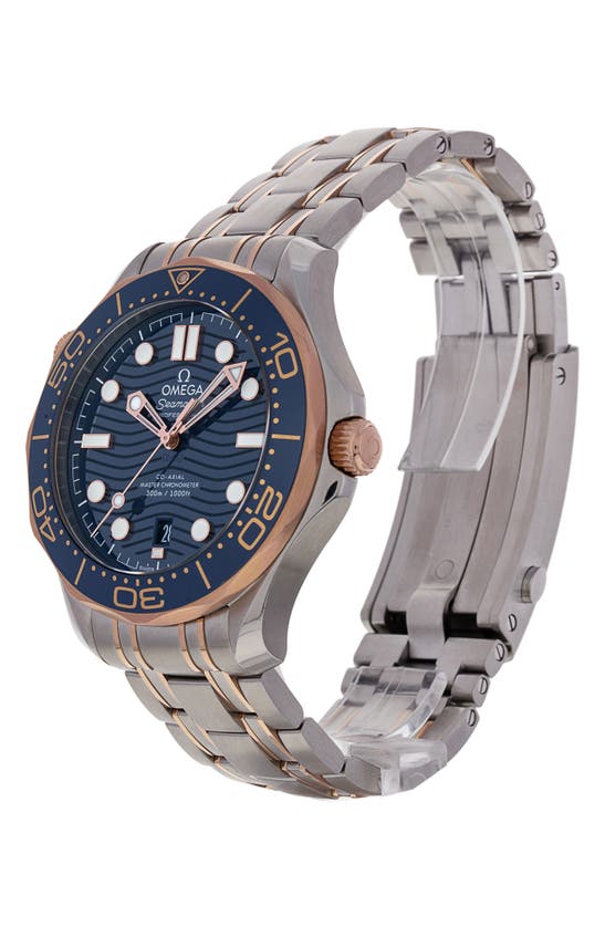 Shop Watchfinder & Co. Omega  2019 Seamaster Diver 300m Automatic Bracelet Watch, 42mm In Silver / Blue