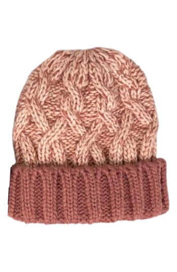 Marcus Adler Chunky Knit Beanie In Rose