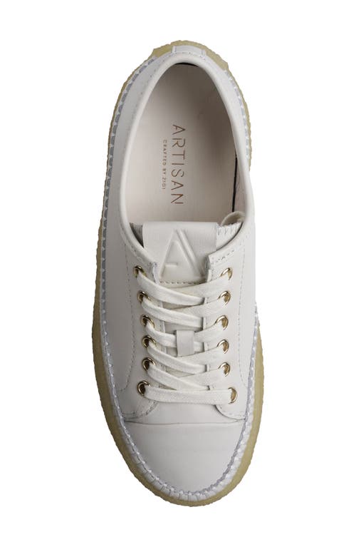 Artisan Crafted By Zigi Clover Low Top Sneaker In White Leather