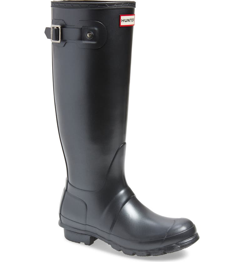 HUNTER Original Tall Nebula Rain Boot, Main, color, BLACK