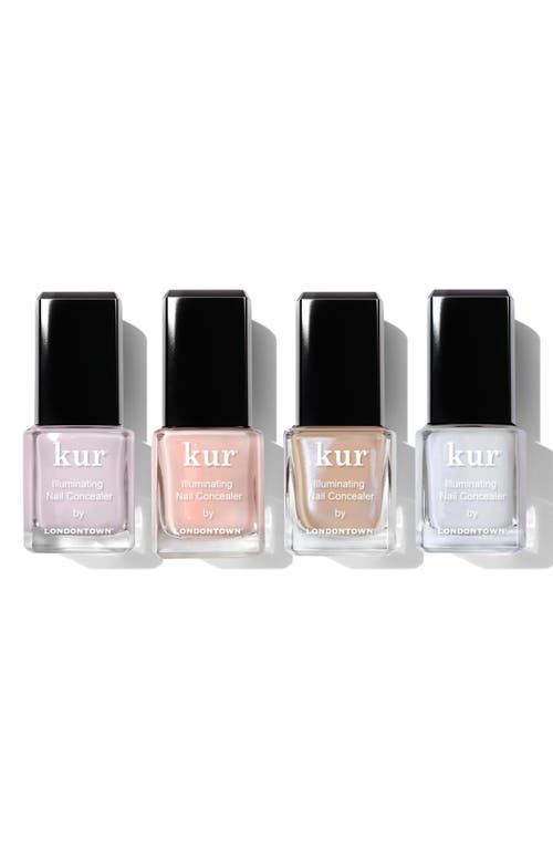 Shop Londontown Illuminating Essentials 4-piece Nail Care Set $56 Value In Pink Multi