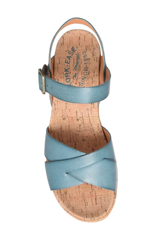 Shop Kork-ease 'myrna 2.0' Cork Wedge Sandal In Turquoise Leather