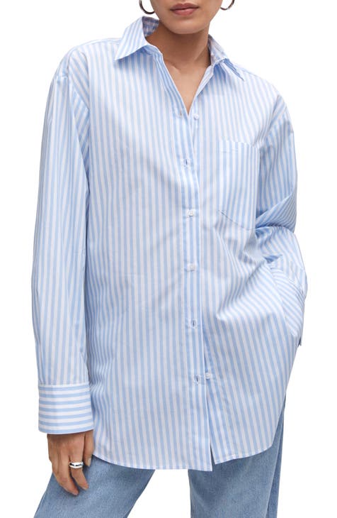 Oversize Cotton Button-Up Shirt