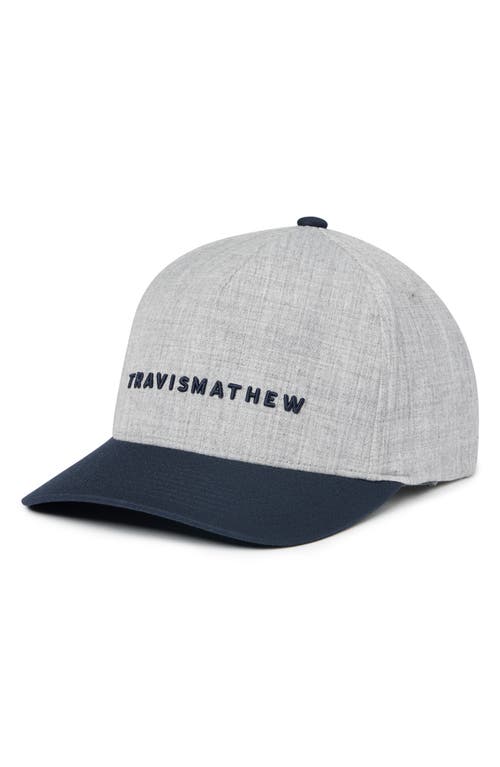 Shop Travismathew Passing Lane Snapback Baseball Cap In Heather Grey/blue Nights