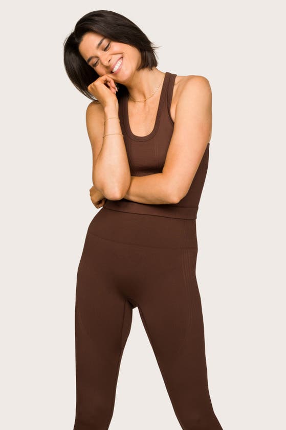 Shop Alala Barre Racer Tank In Coffee