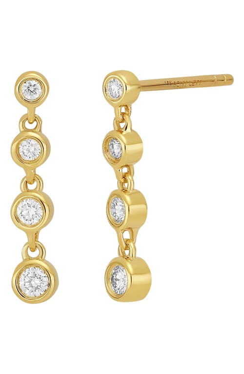 Bony Levy Aviva Diamond Bezel Drop Earrings in 18K Yellow Gold at Nordstrom