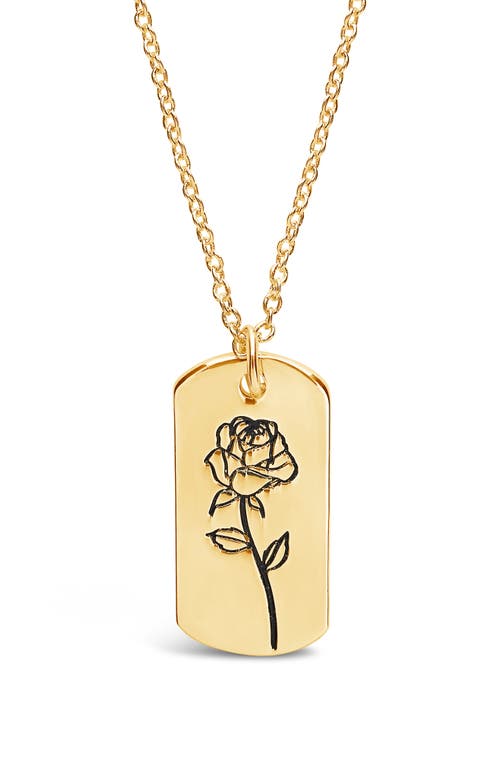 Sterling Forever Birth Flower Pendant Necklace In Gold/june