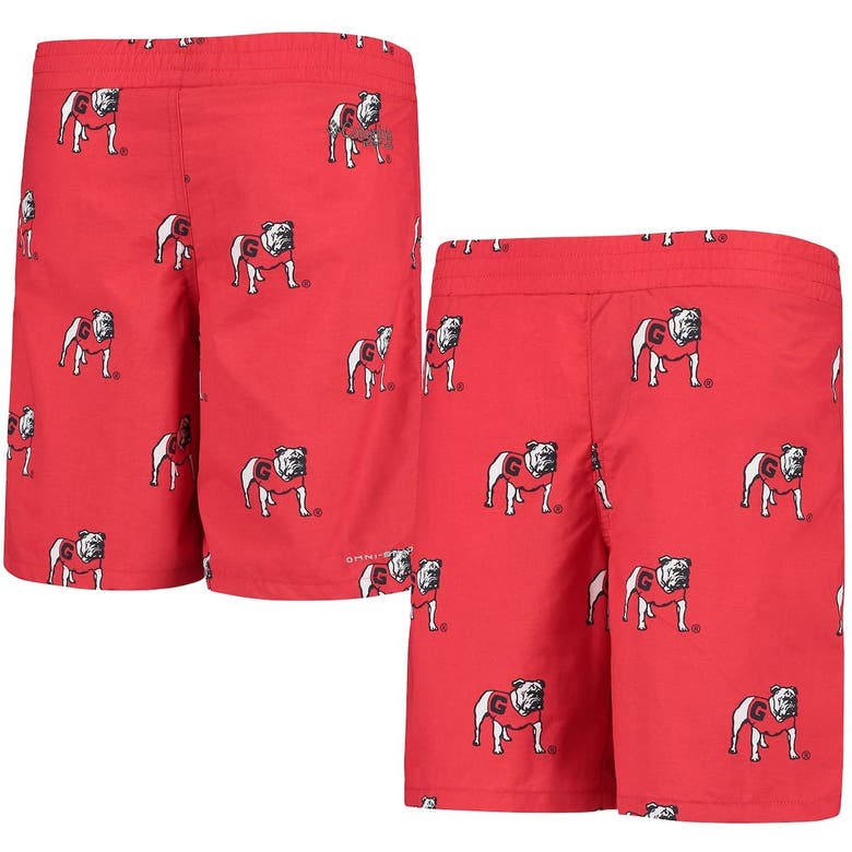 Columbia Kids' Youth  Red Georgia Bulldogs Backcast Printed Omni-shade Shorts