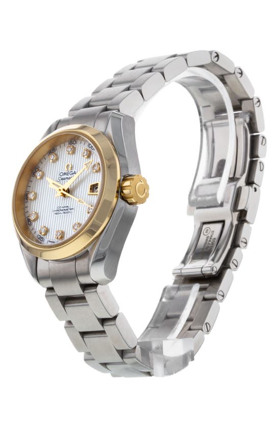 Shop Watchfinder & Co. Omega  2019 Seamaster Aqua Terra 150m Automatic Bracelet Watch In White