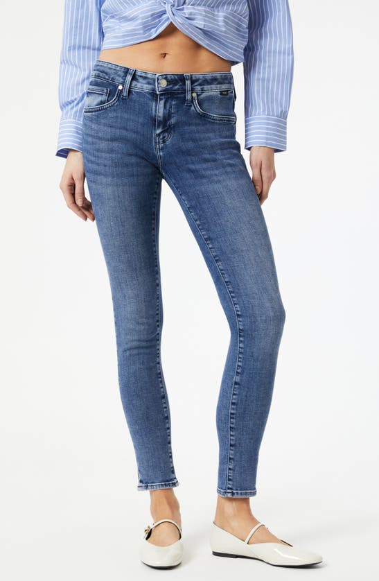 Shop Mavi Jeans Alexa Supersoft Skinny Jeans In Mid Feather Blue