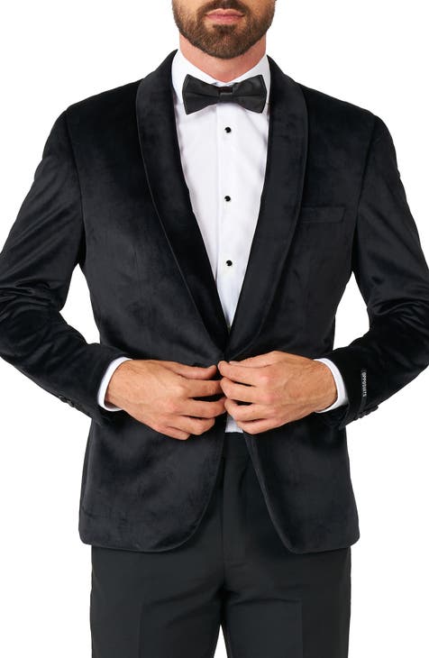 Pedort Men's Casual Blazer Suit Jackets Dinner Sport Coat Party Jacket Black,XL  
