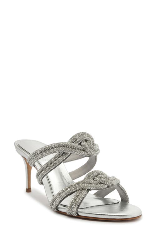 Schutz Jocelyn Slide Sandal Ciment/Cristal/Prata at Nordstrom,