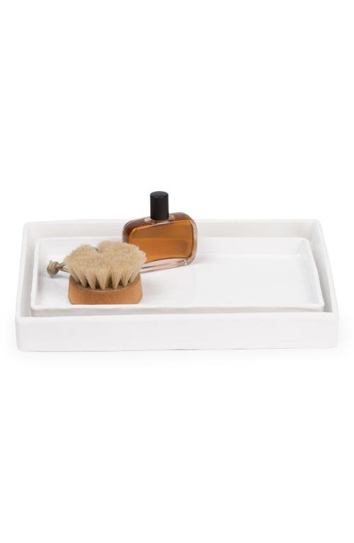 PIGEON AND POODLE Cordoba Nested Tray in White Burlap at Nordstrom