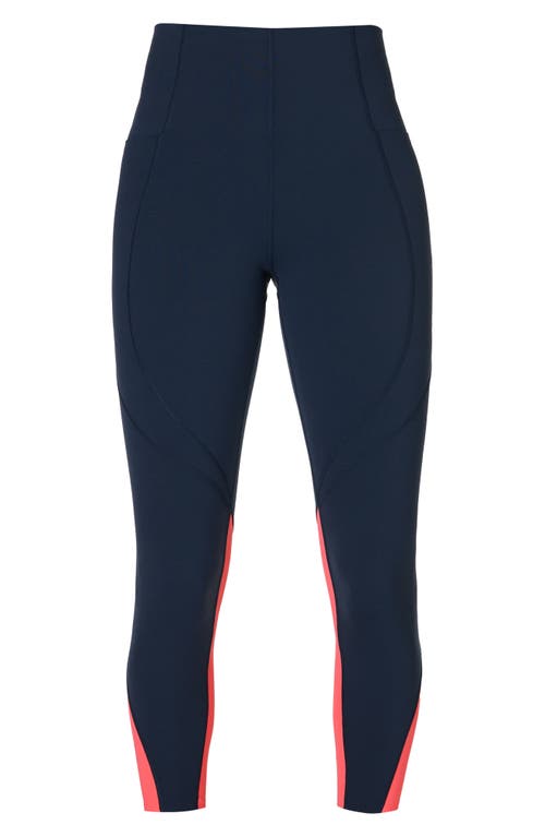 Shop Sweaty Betty Power Ultrasculpt High Waist Pocket 7/8 Leggings In Navy Blue A