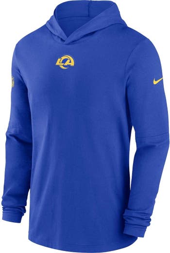 Nike Men's Nike Royal Los Angeles Rams Sideline Performance Long Sleeve  Hoodie T-Shirt