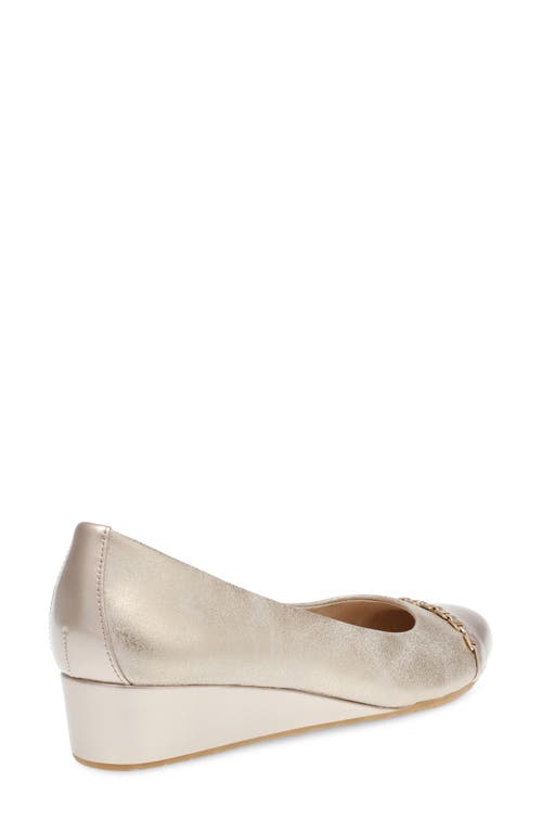 Shop Anne Klein Maysel Wedge Pump In Light Gold