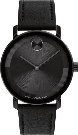 Movado bold leather sales band