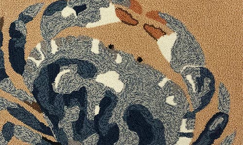 R16 Home Sea Crab Door Mat In Blue Multi
